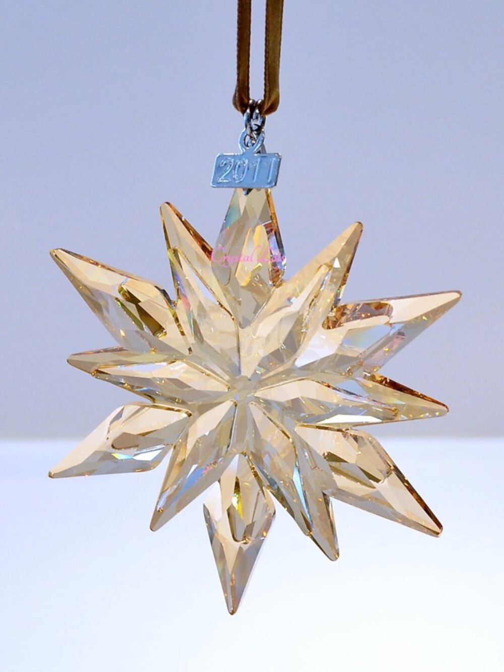 Swarovski 2011 Gold  Ornament 1092040 EUC No Box